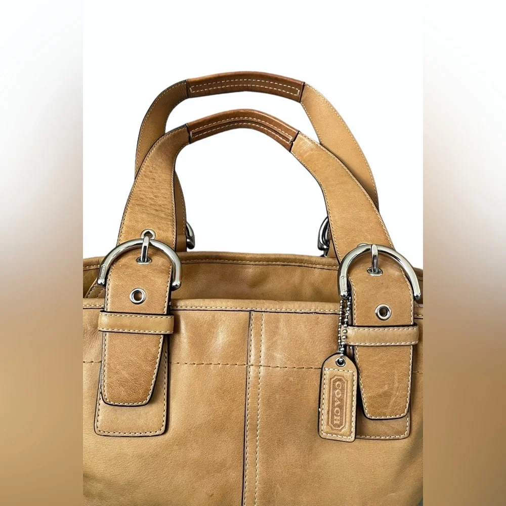 ❌SOLD❌Vintage Coach Leather Tan/Camel Color Shoulder/ Handbag - Picture 7 of 17